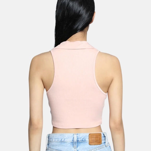 NWOT The Range Alloy Rib Sleeveless Cropped Polo - Picture 3 of 6